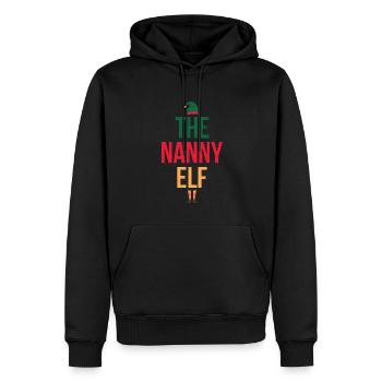 Le design de l’elfe nounou pour grand-mère grand-mère - Sweat à capuche Premium bio Homme - noir - Devant - Nico (187cm)