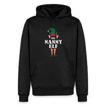 Le design de l’elfe nounou pour grand-mère grand-mère - Sweat à capuche Premium bio Homme - noir - Devant - Nico (187cm)