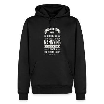 Babysitting Is Like Getting Paid For Food - Men’s Premium Organic Hoodie - black - Front - Nico (187cm)