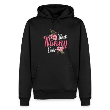 Meilleure nounou de tous les temps pour grand-mère grand-mère - Sweat à capuche Premium bio Homme - noir - Devant - Nico (187cm)