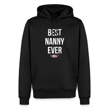 Meilleure nounou de tous les temps pour grand-mère grand-mère - Sweat à capuche Premium bio Homme - noir - Devant - Nico (187cm)