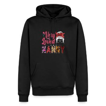 Nounou très aimée pour grand-mère grand-mère - Sweat à capuche Premium bio Homme - noir - Devant - Nico (187cm)