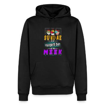 Sundae est mon jour préféré de la semaine pour - Sweat à capuche Premium bio Homme - noir - Devant - Nico (187cm)