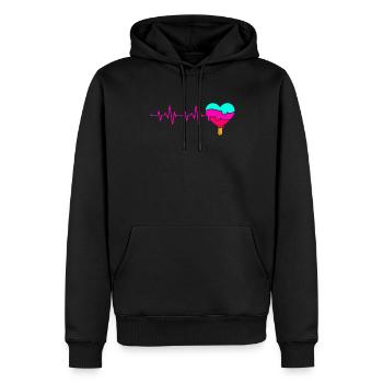 Herzschlag-eiscreme Für Gefrorene Süße Fans - Männer Premium Bio Hoodie - Schwarz - Vorne - Nico (187cm)