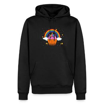 Cupcake licorne pour les boulangers ou les amateurs de pâtisserie - Sweat à capuche Premium bio Homme - noir - Devant - Nico (187cm)