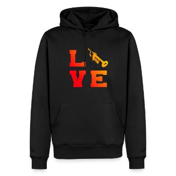 Trompetenspieler Trompetenspielen Trumpet Player - Männer Premium Bio Hoodie - Schwarz - Vorne - Nico (187cm)
