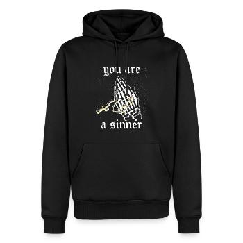 Occult Goth Gothique Punk Grunge - Sweat à capuche Premium bio Homme - noir - Devant - Nico (187cm)