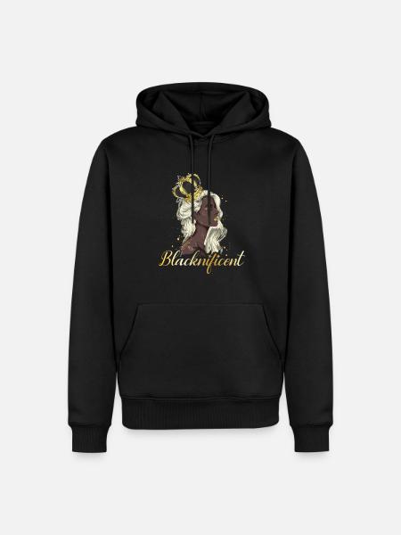 Blacknificent pour les fiers Afro-Américains - Sweat à capuche Premium bio Homme - noir