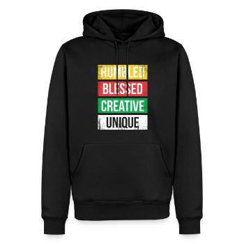 Humbled Blessed Creative Unique For Pride African - Männer Premium Bio Hoodie - Schwarz - Vorne - Nico (187cm)