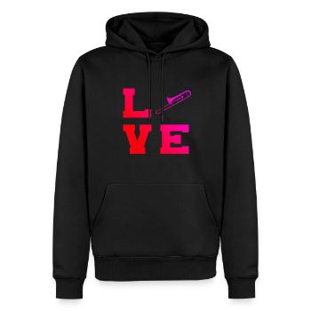 Blaskapelle Tenorposaune Damen Posaunistin - Männer Premium Bio Hoodie - Schwarz - Vorne - Nico (187cm)