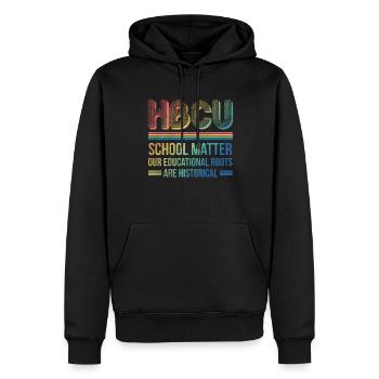 Hbcu School Matter Nos racines éducatives - Sweat à capuche Premium bio Homme - noir - Devant - Nico (187cm)