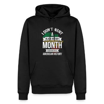 Je ne veux pas d’une histoire noire pour Pride - Sweat à capuche Premium bio Homme - noir - Devant - Nico (187cm)