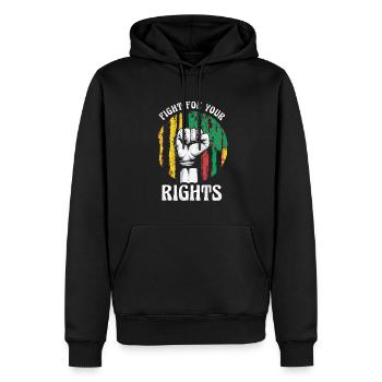 Fight Your Rights For Pride African Americans - Men’s Premium Organic Hoodie - black - Front - Nico (187cm)