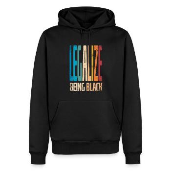 Legalisieren Sie, Schwarz Zu Sein, Um - Männer Premium Bio Hoodie - Schwarz - Vorne - Nico (187cm)