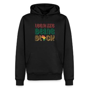 Legalisieren Sie, Schwarz Zu Sein, Um - Männer Premium Bio Hoodie - Schwarz - Vorne - Nico (187cm)