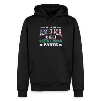 Made In America Mit Südafrikanischen Teilen Für - Männer Premium Bio Hoodie - Schwarz - Vorne - Nico (187cm)