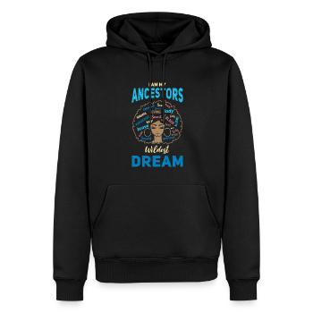 Je suis le rêve le plus fou de mes ancêtres pour - Sweat à capuche Premium bio Homme - noir - Devant - Nico (187cm)