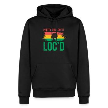 Les jolies filles l’ont pour l’Africain - Sweat à capuche Premium bio Homme - noir - Devant - Nico (187cm)