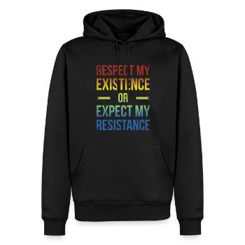 B Steht Für Schwarz Und Brillant Für Pride African - Männer Premium Bio Hoodie - Schwarz - Vorne - Nico (187cm)