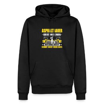 Asphaltbauer Asphaltierer Schwarzstraßenbauer - Männer Premium Bio Hoodie - Schwarz - Vorne - Nico (187cm)
