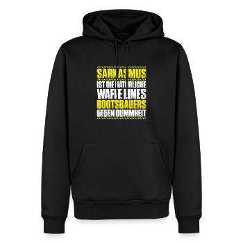Bootsbauer Bootsbau Schiffbauer Schiffbau Boote - Männer Premium Bio Hoodie - Schwarz - Vorne - Nico (187cm)