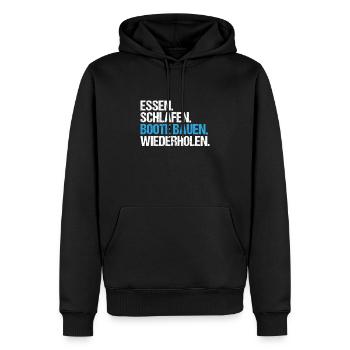 Bootsbauer Bootsbau Schiffbauer Schiffbau Boote - Männer Premium Bio Hoodie - Schwarz - Vorne - Nico (187cm)
