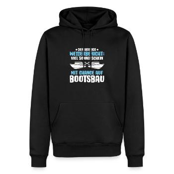 Bootsbauer Bootsbau Schiffbauer Schiffbau Boote - Männer Premium Bio Hoodie - Schwarz - Vorne - Nico (187cm)