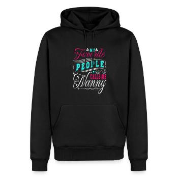 Ma personne préférée m’appelle nounou pour - Sweat à capuche Premium bio Homme - noir - Devant - Nico (187cm)