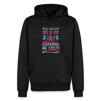 Eiscreme, Weil Du Mich Für Gefroren Fährst - Männer Premium Bio Hoodie - Schwarz - Vorne - Nico (187cm)