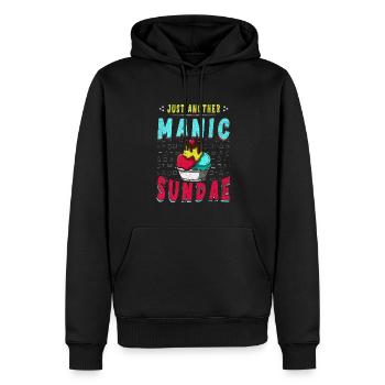 Juste un autre sundae fou pour - Sweat à capuche Premium bio Homme - noir - Devant - Nico (187cm)