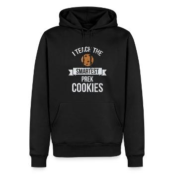 J’enseigne les biscuits Prek les plus intelligents pour les boulangers - Sweat à capuche Premium bio Homme - noir - Devant - Nico (187cm)