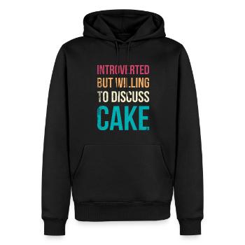 Introverted but ready to work for Baker Or - Men’s Premium Organic Hoodie - black - Front - Nico (187cm)