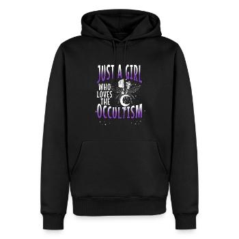 Occult Goth Gothic Punk Grunge - Men’s Premium Organic Hoodie - black - Front - Nico (187cm)
