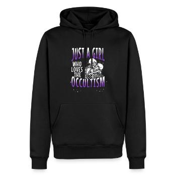 Occult Goth Gothic Punk Grunge - Men’s Premium Organic Hoodie - black - Front - Nico (187cm)