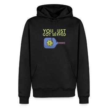 Du Wurdest Gerade Für Pickleball Player Bedient - Männer Premium Bio Hoodie - Schwarz - Vorne - Nico (187cm)