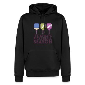C’est toujours la saison du pickleball pour le pickleball - Sweat à capuche Premium bio Homme - noir - Devant - Nico (187cm)