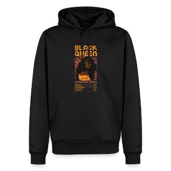Black Queen Nährwertangaben Für Pride African - Männer Premium Bio Hoodie - Schwarz - Vorne - Nico (187cm)