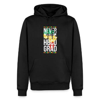 Ne vous excusez jamais pour un - Sweat à capuche Premium bio Homme - noir - Devant - Nico (187cm)