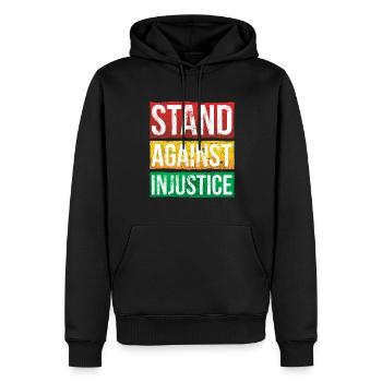 S’opposer à l’injustice pour Pride African - Sweat à capuche Premium bio Homme - noir - Devant - Nico (187cm)
