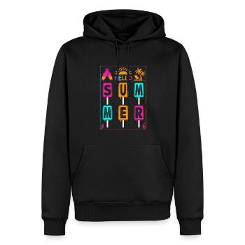 Hello Summer Beach Design pour Frozen Sweet Fan - Sweat à capuche Premium bio Homme - noir - Devant - Nico (187cm)