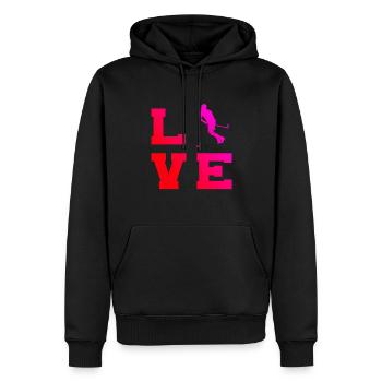 Salibandy Hockey Innebandy Unihockeyspielen - Männer Premium Bio Hoodie - Schwarz - Vorne - Nico (187cm)