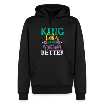 King Cake Macht Alles Besser Für Baker Or - Männer Premium Bio Hoodie - Schwarz - Vorne - Nico (187cm)