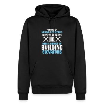 Elevator Fitter Elevator Mechanic Elevator Mechanic - Men’s Premium Organic Hoodie - black - Front - Nico (187cm)