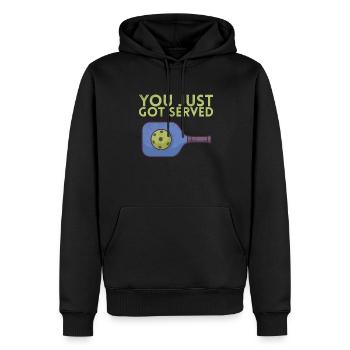 Du Wurdest Gerade Für Pickleball Player Bedient - Männer Premium Bio Hoodie - Schwarz - Vorne - Nico (187cm)