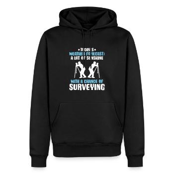Vermessungstechniker Vermesser Arpenteur-géomètre - Sweat à capuche Premium bio Homme - noir - Devant - Nico (187cm)