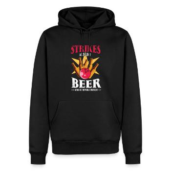 Bowl Design For Bowler Bowling Team Player Sport - Men’s Premium Organic Hoodie - black - Front - Nico (187cm)