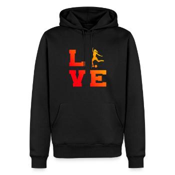 Herren Fussball Fussballer Fussballspieler - Männer Premium Bio Hoodie - Schwarz - Vorne - Nico (187cm)