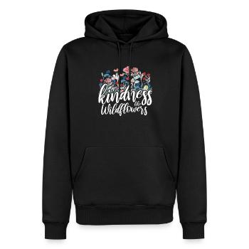 Verbreiten Sie Freundlichkeit Wie Wildflowers - Männer Premium Bio Hoodie - Schwarz - Vorne - Nico (187cm)