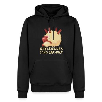 Schafshirt zum Schlafen, Schaf - Männer Premium Bio Hoodie - Schwarz - Vorne - Nico (187cm)