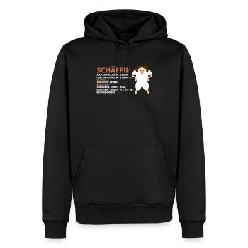 Schäffin Schaf Design mit Wortwitz, Schaf - Männer Premium Bio Hoodie - Schwarz - Vorne - Nico (187cm)